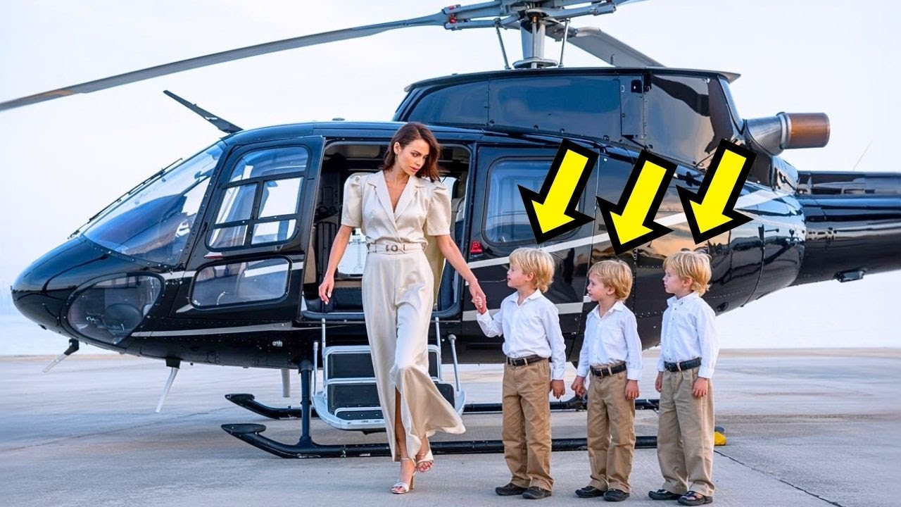 MARIDO EXPULSA A ESPOSA... 5 ANOS DEPOIS, ELA VOLTA DE HELICÓPTERO COM TRIGÊMEOS IDÊNTICOS A ELE