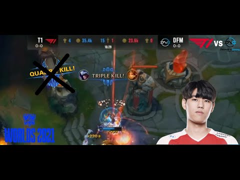 T1Oner Triple Kill | Fail Quadra Kill | T1 vs DFM Worlds 2021