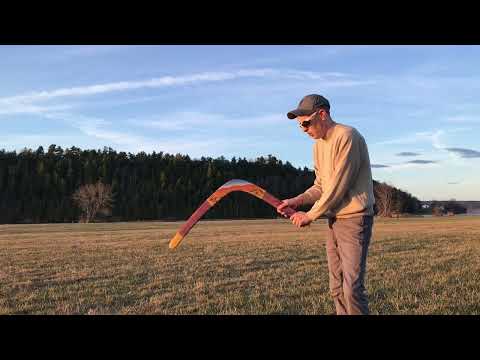 Slow motion boomerang throw - Extra Large Traditional by Brian Kemp