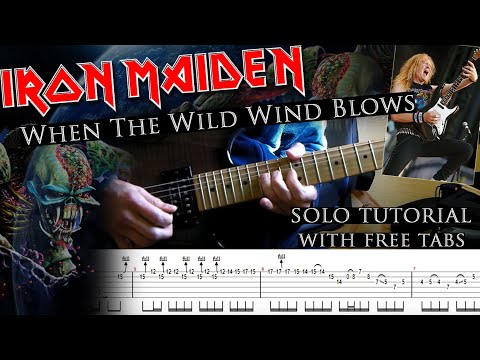 Iron Maiden - When The Wild Wind Blows Janick Gers's solo lesson (with tablature and backing tracks)