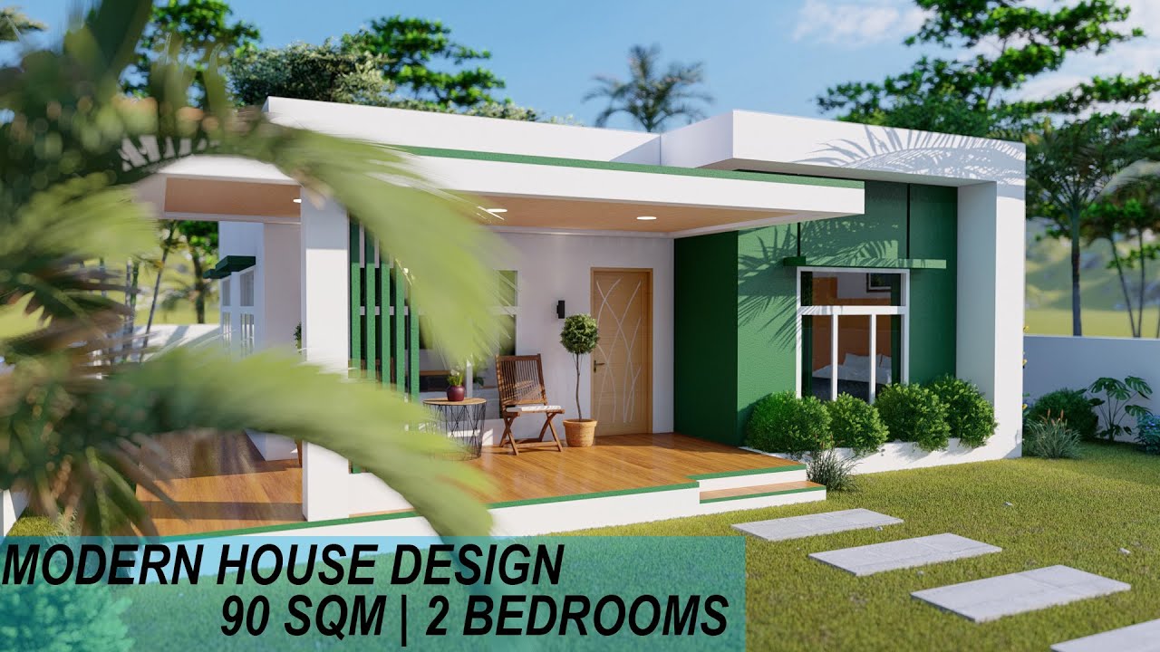 Awesome Modern House Design Idea 90 square meter | 2 Bedrooms