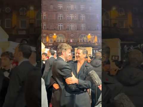 Pedro Pascal so happy to grab Paul Mescal for a hug at Gladiator 2 Premiere!