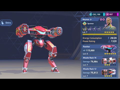 Mech Arena Panther robot use missile rack 16 missile rack 12 gameplay