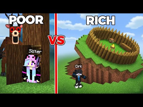 POOR vs RICH 99 Nights Forest Base Battle in Minecraft...