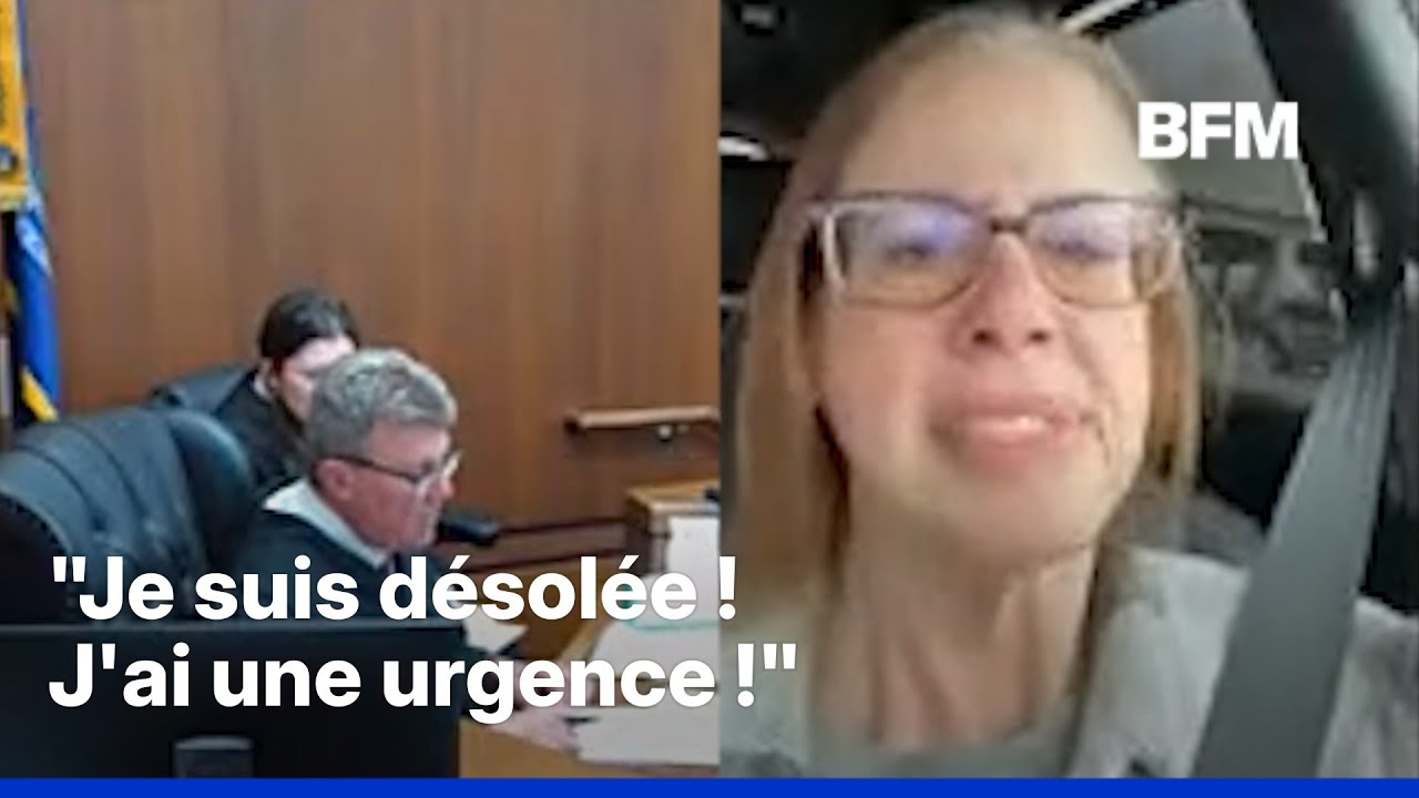 "Je suis la passagère dans la voiture": une femme conduit durant la visioconférence de son audience