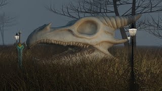 wendigo skeleton head horror field made with a dream.Wendigo Skeleton Found in Field While Exploring