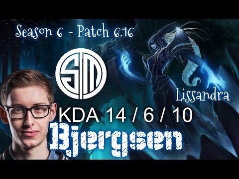 TSM Bjergsen LISSANDRA vs VIKTOR MID - Patch 6.16 NA Ranked | League of Legends