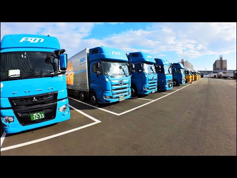 【Japanese large truck 】 HINO PROFIA Riding the expressway through the streets of Osaka 【POV】