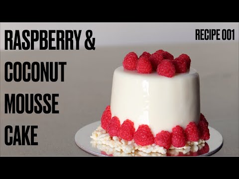 Layered Mousse Cake with Coconut & Raspberry – Stunning & Simple