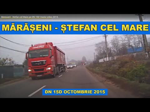 Drumul Maraseni - Stefan cel Mare pe DN 15D Vaslui video 2015