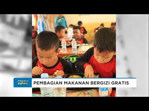 POLRES BANYUASIN BAGIKAN MAKANAN BERGIZI GRATIS KE ANAK SD 17 TANJUNG LAGO