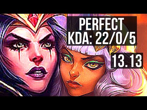 LEBLANC vs QIYANA (MID) | 22/0/5, Legendary, 9 solo kills, 65% winrate | TR Master | 13.13