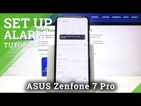 How to Set Up an Alarm Clock in ASUS Zenfone 7 Pro - Access Alarm Clock Options