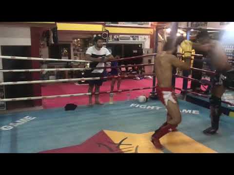 Marat Grigorian sparring preparation for Sitthichai at Fight Game Camp GG Pattaya Thailand part 2