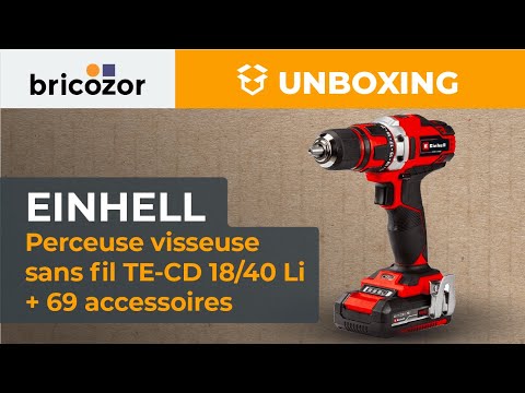 Perceuse visseuse sans fil TE-CD 18/40 Li (2x2,0 Ah) + 69 accessoires - Power X Change EINHELL