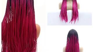 ombre pink braided wig video
