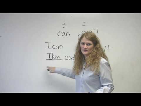 English Pronunciation - CAN & CAN'T