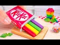 Sweet Miniature RAINBOW KITKAT Chocolate Cake Tiny Colorful Chocolate Cake Dessert By Mini Yummy