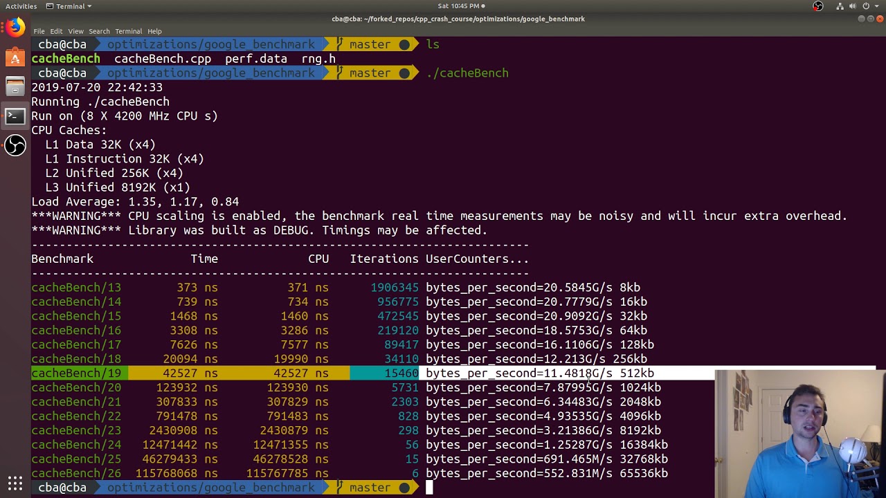 C++ Crash Course: Google Benchmark