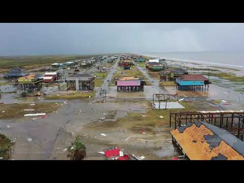 8-28-2020 Holly Beach, La Drone video shows destruction, Hurricane Laura