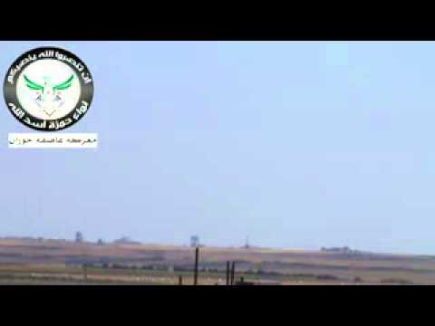 قصف مدفعي من الفرقة التاسعة استهدف بلدة إنخل في ريف درعا أثناء معركة "عاصفة حوران"