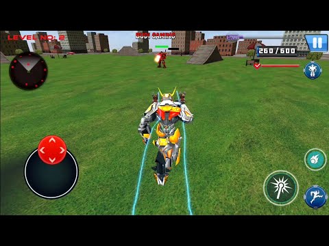 Bull Robot Car Transforming Games - Robot Shooting - Android Gameplay