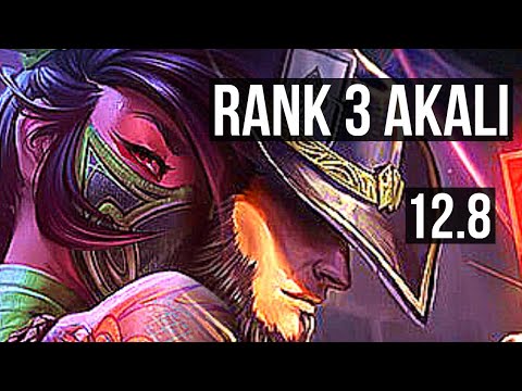 AKALI vs TWISTED FATE (MID) | Rank 3 Akali, 8/2/5, Rank 15 | KR Challenger | 12.8