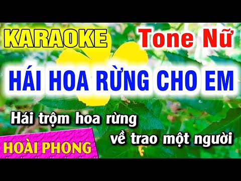 Karaoke Hái Hoa Rừng Cho Em Tone Nữ Nhạc Sống Mới | Hoài Phong Organ