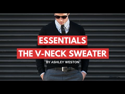 The V-Neck Sweater - Men's Wardrobe Essentials - Gray, Navy, Charcoal vneck Video