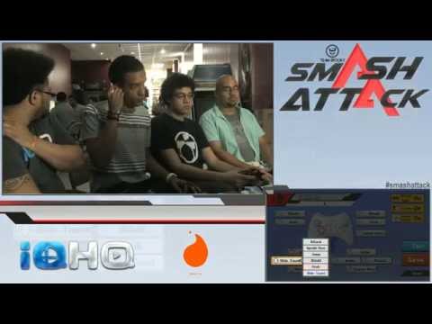 Smash Attack 7 - SSB4 Customs 2v2 - Spaceman + Melbo vs iQHQ RIBS + Elijah