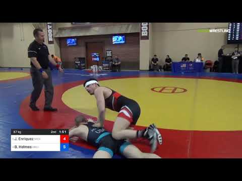 2018 Marine Corps US Open/UWW Junior Greco Roman 67 Quarters - Jaden Enriquez (Mich) Vs. Britton H