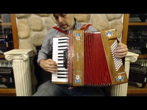 2324 - Wood Castiglione Piano Accordion LMM 30 72 $1495