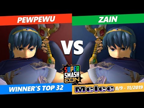 SSC 2019 SSBM - CLG PewPewU (Marth) VS PG Zain (Marth) Smash Melee Winner's Top 32
