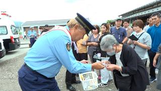 9月27日【びわ湖放送ニュース】交通安全にトライ！ラグビー元日本代表の大八木淳史さんが一日警察署長