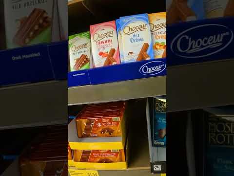 Checking out Chocolate at Aldi