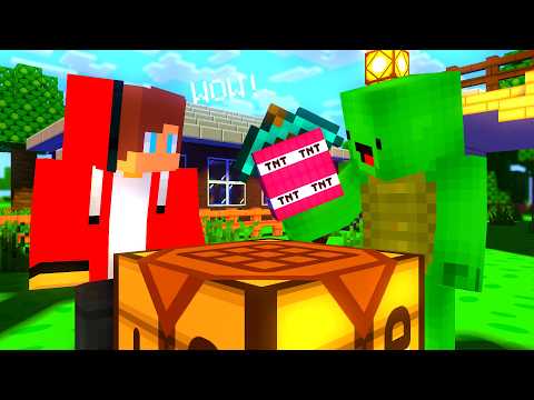 JJ e Mikey provano a creare la spada IMPOSSIBILE in Minecraft - Animazione di Maizen Minecraft
