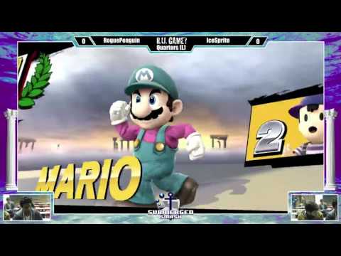 RoguePenguin (Mario) Vs. IceSprite (Ness) - Submerged Smash Gathering #2