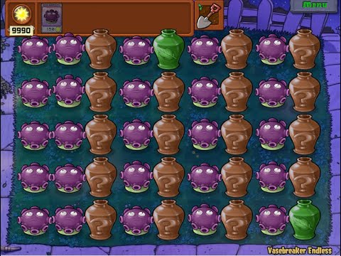 Playing With Gloom Shroom : Plants vs Zombies Hack - Vasebreaker Endless Challenge # shorts