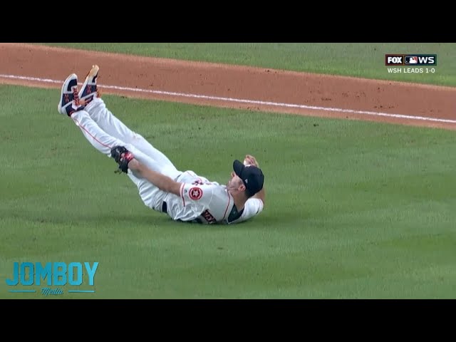 Verlander throws the ball at his own leg, a breakdown