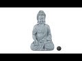 Buddha Figur sitzend 30 cm Anthrazit