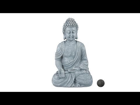 Statue de Bouddha 30 cm Anthracite