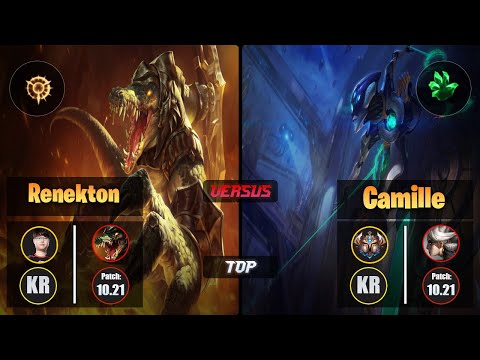 Sword RENEKTON (Top) [Press the Attack] VS CAMILLE - Challenger KR Patch 10.21