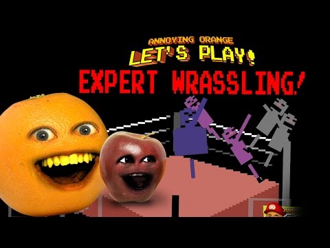 Annoying Orange Let's Play EXPERT WRASSLING! w/ Midget Apple