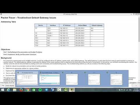 10.3.5 - Packet Tracer - Troubleshoot Default Gateway Issues