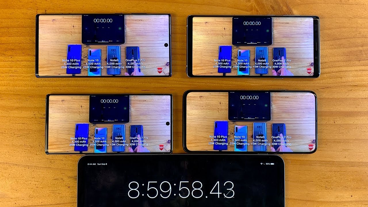 Note 10 Plus vs Note 10 vs Note 9 vs OnePlus 7 Pro Battery Life DRAIN Test!