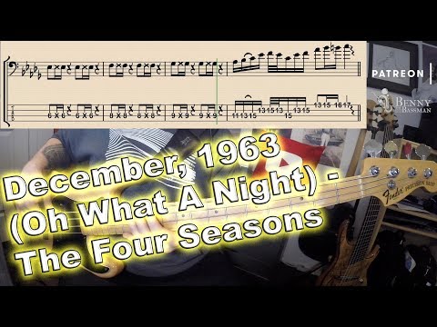 December, 1963 (Oh What A Night) [BASS COVER] - with notation and tabs