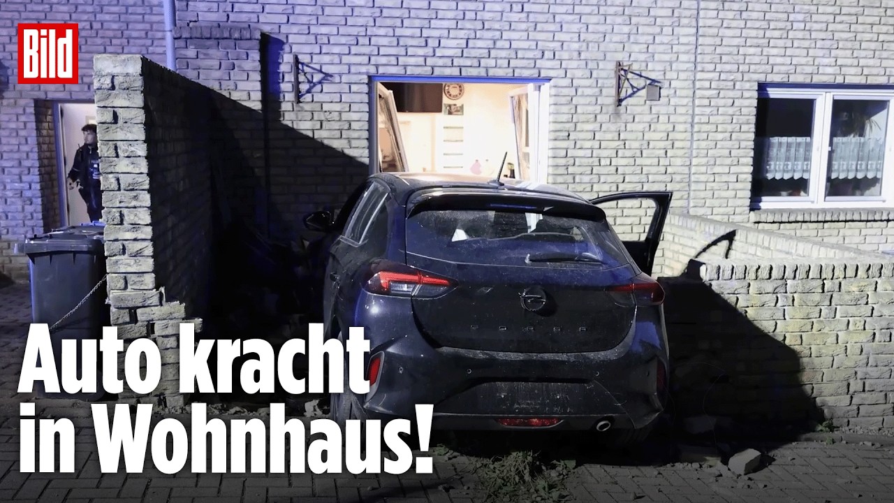 Unfall in Essen: Opel rast in Hauswand und landet in der Küche!