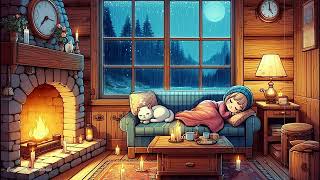 Soft Oldies From Another Room | Cozy Rain Night Ambience for Deep Sleep, Study & Calm (3 Hours)