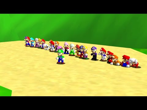 Super Mario 64 (24 Players) - 100% Full Game Walkthrough