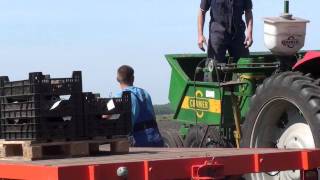 preview picture of video 'Massey Ferguson 6460 + John Deere 6420 S potatoes (HD)'